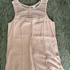 Women's Sleeveless Crochet Top - pink
